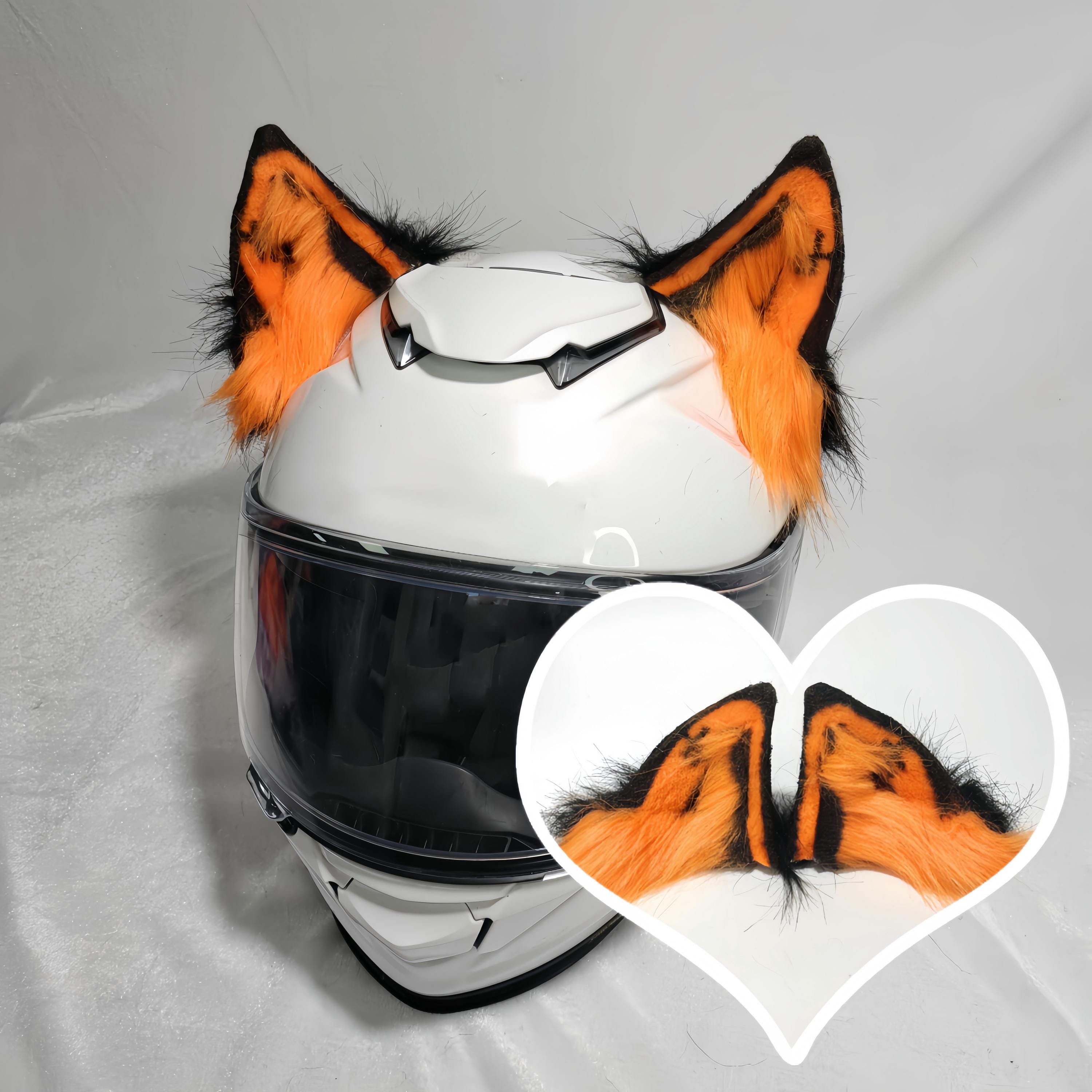 Fox Ears: Motorcycle Helmet Cover - Ski & Cycling Helmet Accessory - Etsy Fox Ears: Motorcycle Helmet Cover - Ski & Cycling Helmet Accessory - Etsy