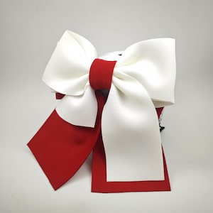 Two-Tone Helmet Bow: Handmade Biker Accessory
