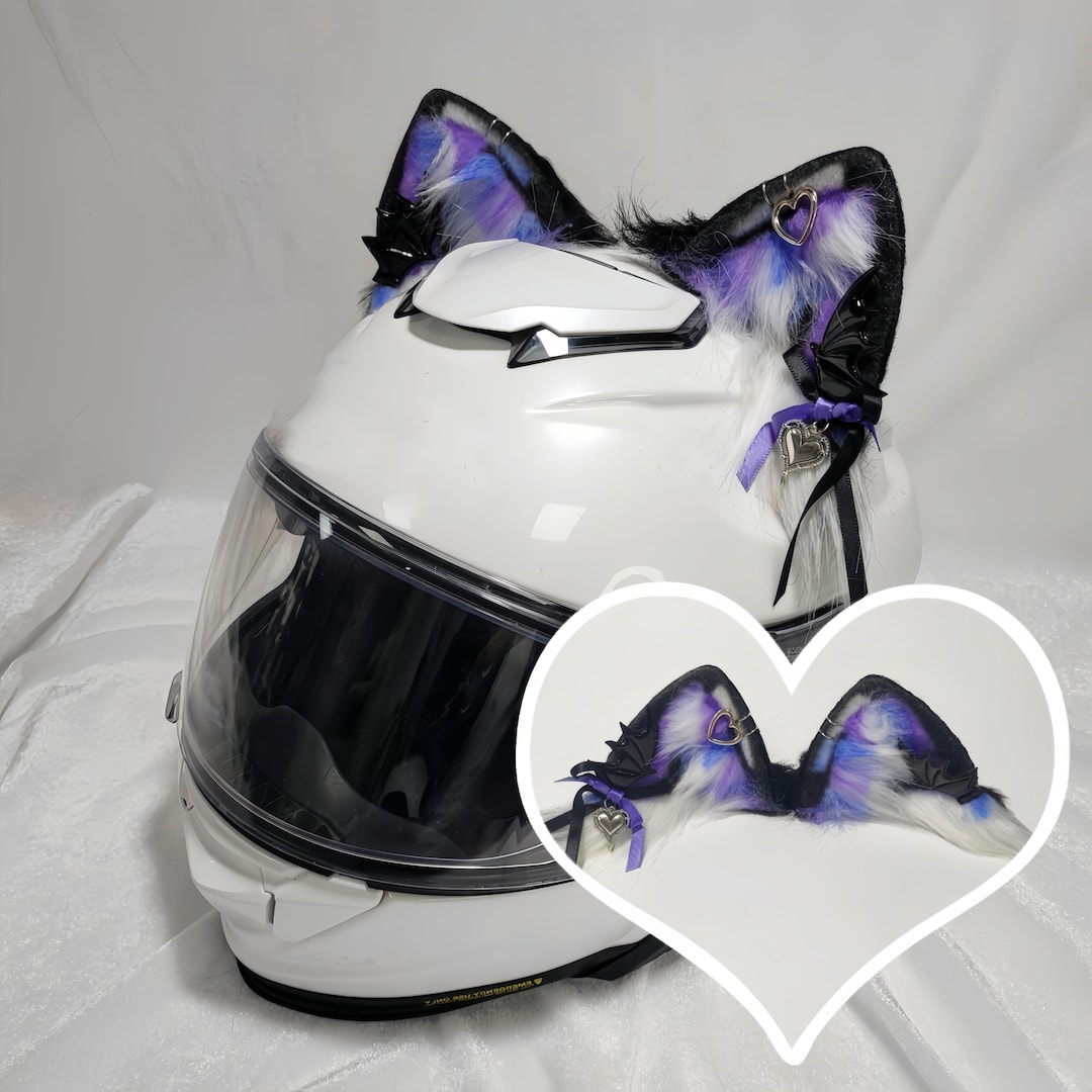 Faux Fur Cat Ears Helmet Accessory: Motorcycle, Ski, Bicycle - Etsy Faux Fur Cat Ears Helmet Accessory: Motorcycle, Ski, Bicycle - Etsy