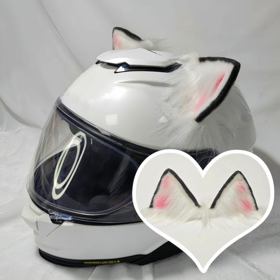 Faux Fur Bat Ears: Motorcycle Helmet Cover, Moto Decor - Etsy