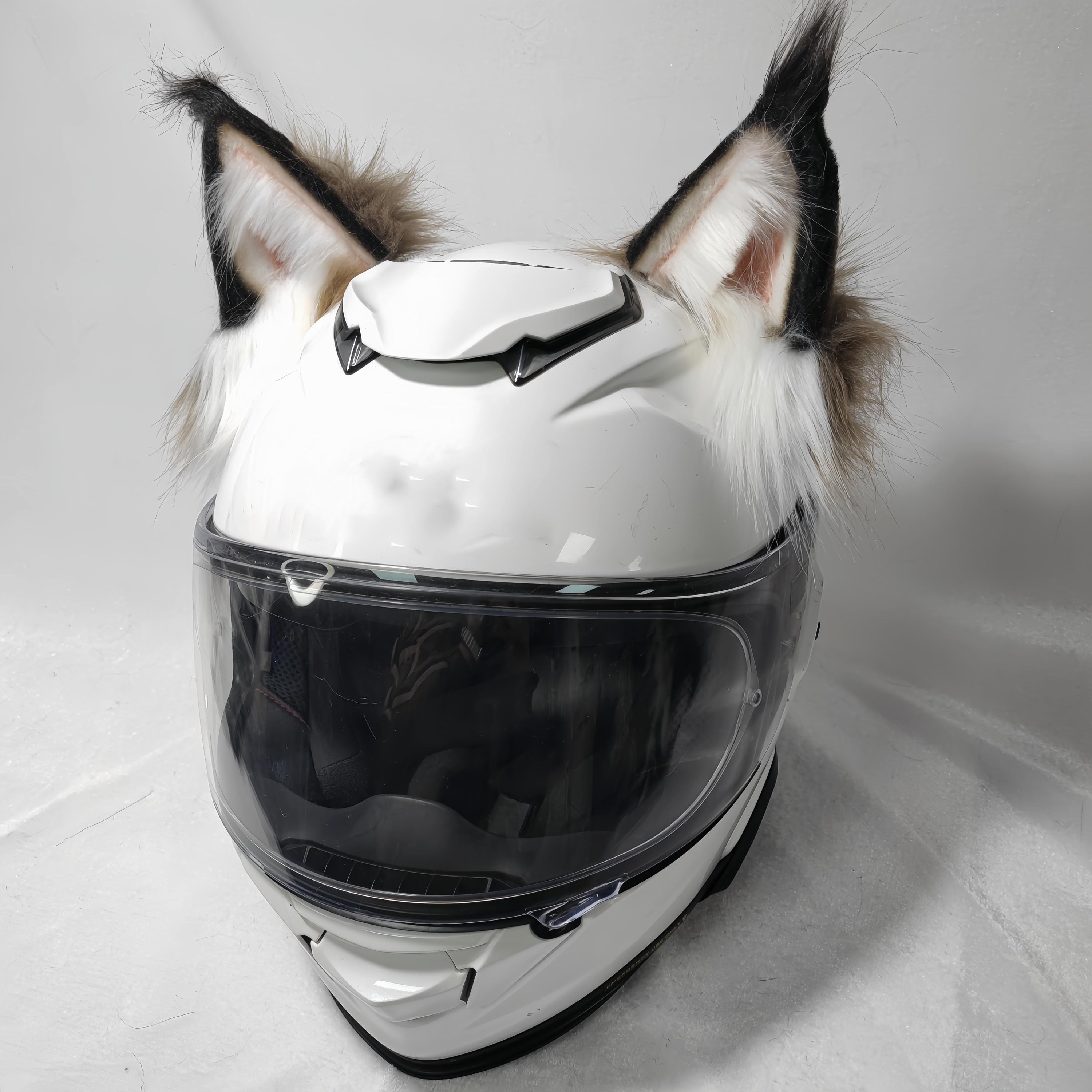 Cornes De Casque KORKUS – Oreilles De Renard Orange – Pour Ski, Vélo, Moto