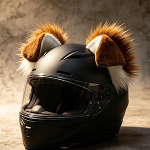 attache faux fur to motorcycle helmet Furry Motorcycle Helmets