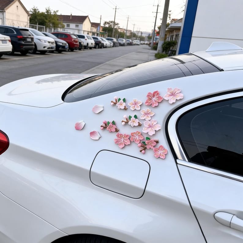 Flower Car Stickers, 3D Shapes, 32 Pieces per Set, Car Accessories for ...