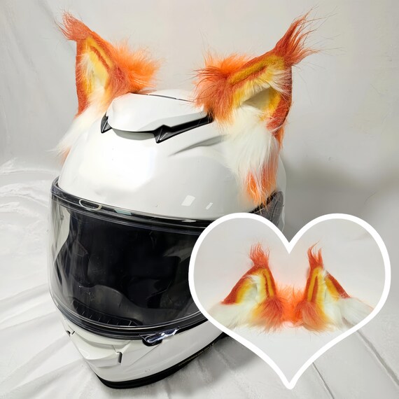 thumbnail image 2 of 2 Pcs Plush Cat Ears For Helmet Cute Animal Ears Helmet Decorations Helmet Accessories For Snowboarding Cycling Skiing Black 2 of 12