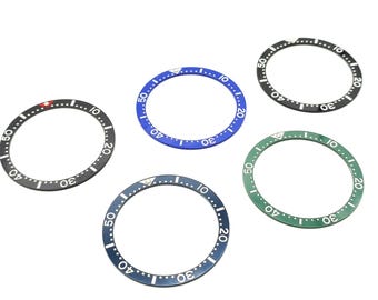 CERAMIC Bezel Insert Compatible with Seiko SKX, SRPD 38 mm Green Hulk, Black Black Bay, Midnight Blue Sub mod Diver replacement 3M Sticker