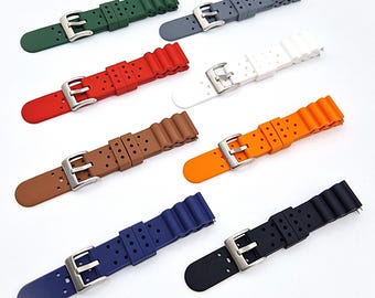 Sports Rubber Strap Perforated Watch 20mm 22mm NY 0040 jp2000 Compatible with Kamasu skx 007 009 j Smart Watch Band Sub Diver Summer