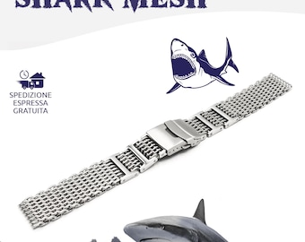 Shark Mesh Screw Bracelet Stainless Steel ONE MORE Strap 20mm 22m 24mm Universal with Sub Diver Ny Aqualand SKX 007 009 Turtle Watches