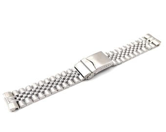 Jubilee Strap Bracelet 22mm Full Stainless Steel 316L Compatible with Seiko Turtle ONE MORE Strap King Sub Diver + FREE and Spring Bar
