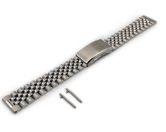 Jubilee Sub DIver bracelet FULL INOX solid steel and screw links One More Strap with universal straight ends and adjustable clasp 20 mm 22 mm