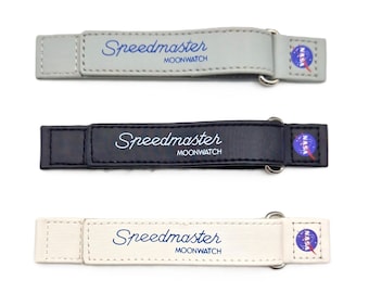 20 mm strap compatible with speed master moon watch chrono mission to the moon nasa moonswatch