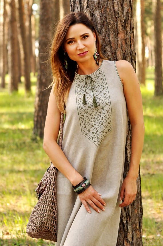 asymmetrical boho dress Boho Tie Neck Ruffle Midi Dress