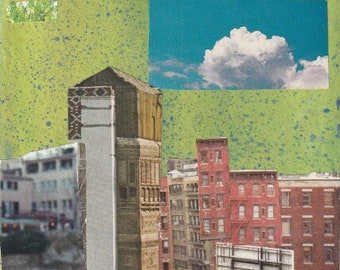 Cityscape Original Collage. African American art.
