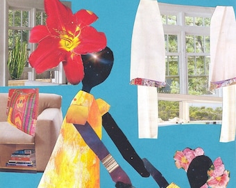 Dancin' in the Living Room Collage Print 11x14