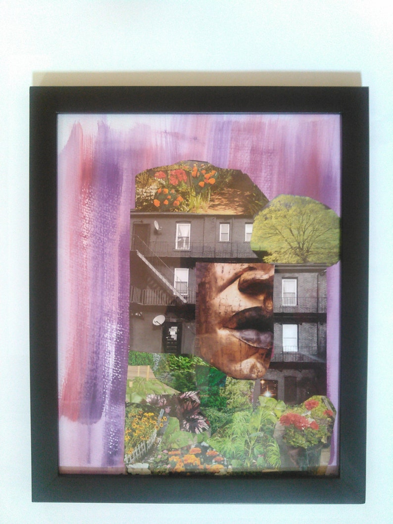 Woman As Her Own Home 11inx14in Print Multimedia Collage image 2