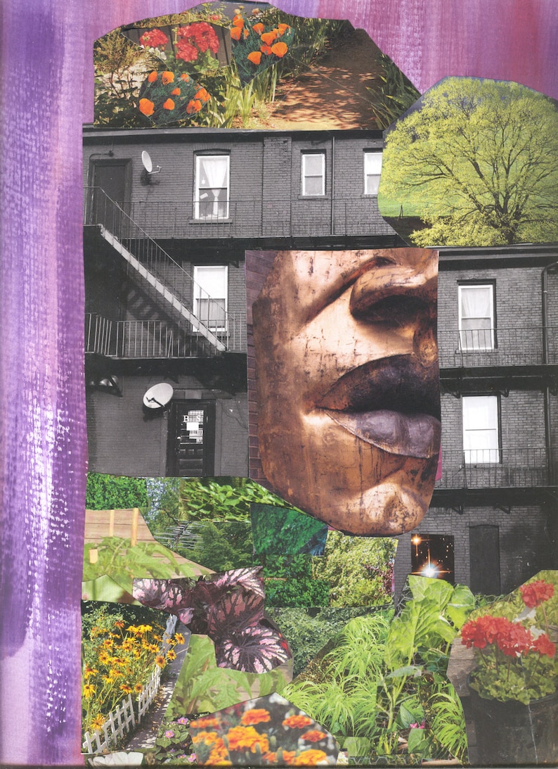 Woman As Her Own Home 11inx14in Print Multimedia Collage image 1