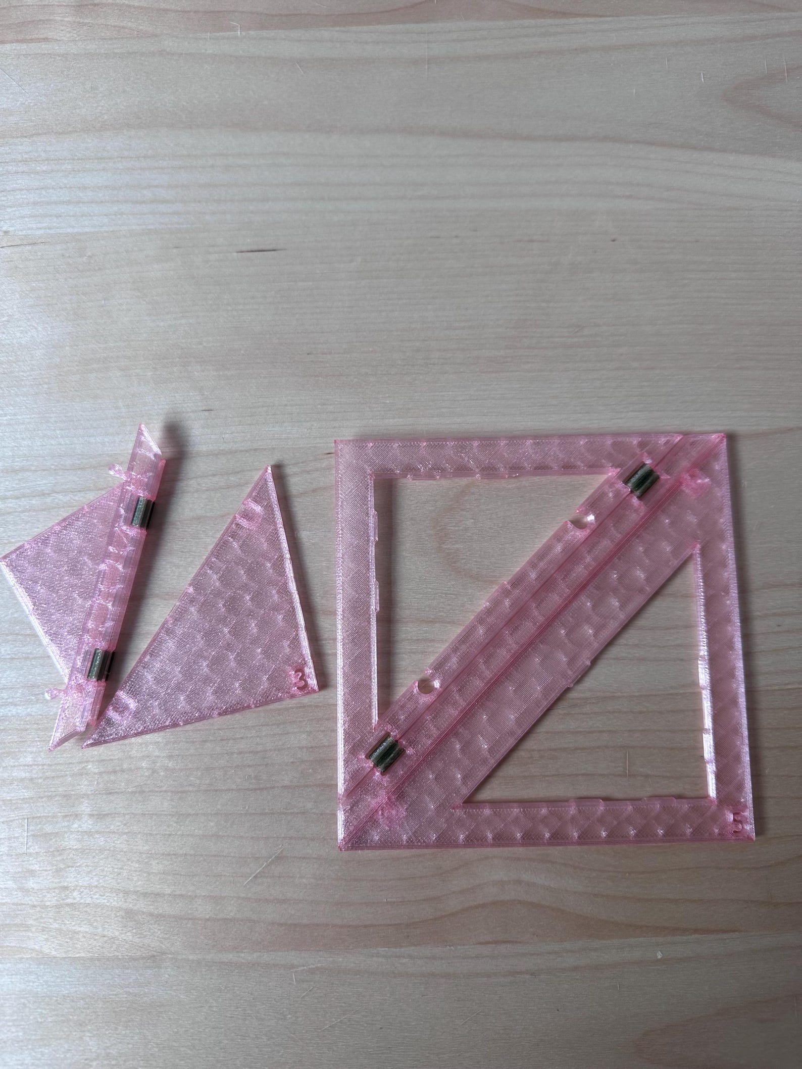 Tiny Half Ruler Half Square Triangle Rulers - Etsy
