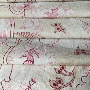 Tessuto vintage francese affascinante, design meraviglioso, documento, progetti di cucito, ispirazione SPEDIZIONE GRATUITA