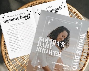Editable Baby Shower Game Booklet Magazine, Customizable Printable Activity Template, Fun Party Games, DIY Shower Games