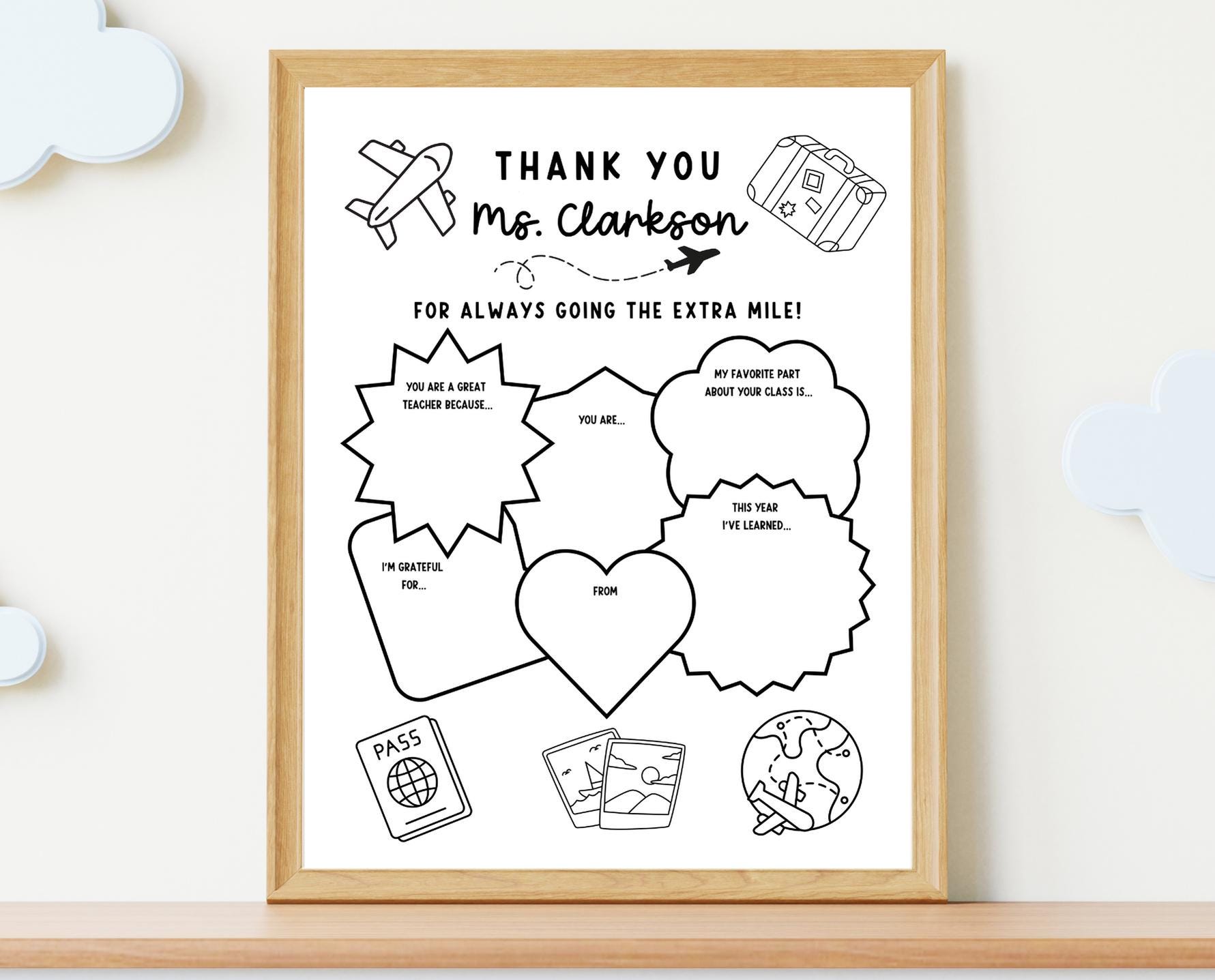 37 Easy Airplane Crafts for Kids: Perfect for All Ages 29 Airplane Themed Teacher Appreciation Template, Travel Thank You…