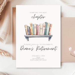 Teacher Retirement Party Invitation, Editable Minimalist Retirement Invitation, Printable Instant Digital Download, Modern Invite