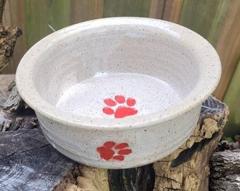 Dog Bowl / Pet Bowl / Pottery Dog Bowl / Water Bowl / Handmade Pottery Pet Bowl