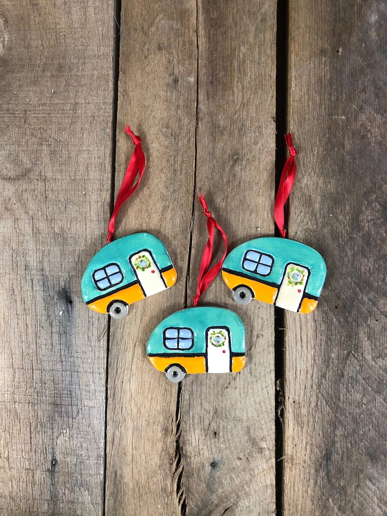 Handmade Ornament Christmas Camper Ornament Glamper Christmas Ornament SALE Camper Ornament