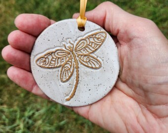 Dragonfly Ornament | Dragonflies | Handmade Ornament | White