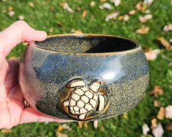 Cocker Spaniel Water Bowl / Spaniel Bowl / Long Ears / Handmade / Turtle / Sea Turtle