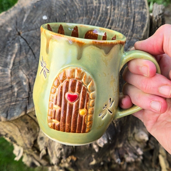 Mug, 12 Ounce, Hobbit, Fairy, Tolkien, Mushroom,  Dragonfly, Frog