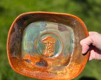 Bowl / Mushroom / Unique Gift / Serving Bowl / Handmade Bowl / Mushrooms