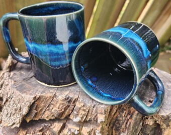 Black / Blue / Coffee / Mug / Set of Mugs / Espresso / Cup