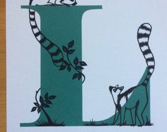 L is for lemurs - Reserved for Mei
