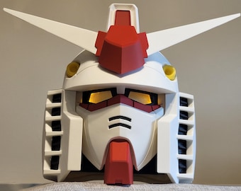 Wearable Gundam RX78-2 Helmet with see thru LED Eyes.