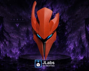Wearable Igris Blood-Red Commander Helmet – LED Eyes