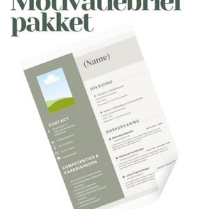 CV y carta de motivación, Paquete de plantillas de CV profesional y carta de motivación, Kit de herramientas de aplicación: CV y carta de motivación en uno, Plantilla Canva