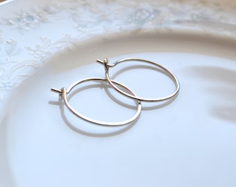 Small silver hoop earrings, silver earrings, hammered hoop earrings