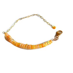 Ethiopian opal and gold bar bracelet, ethiopian jewelry, welo opal bracelet