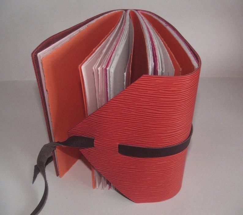 How to Make a Leather Journal with Keith Smith's Coil Spring Sewing, Template, Tutorial, e-book, Instant, Download, Christmas Gift image 5