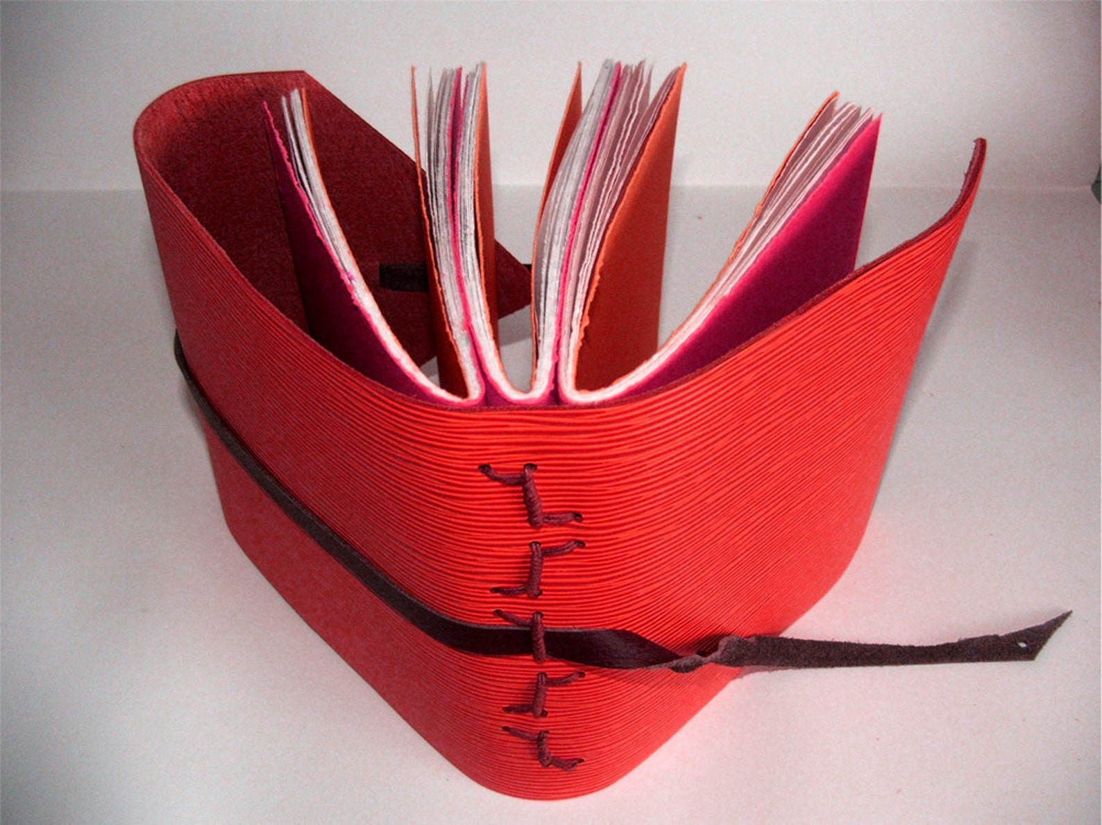 Red Leather Journal Tutorial With Special Sewing, Ebook, Christmas Gift ...