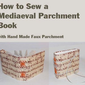 How to Sew a Medieval Book, with Handmade Faux Parchment Covers, ebook PDF, Instant Download, Christmas Gift image 5