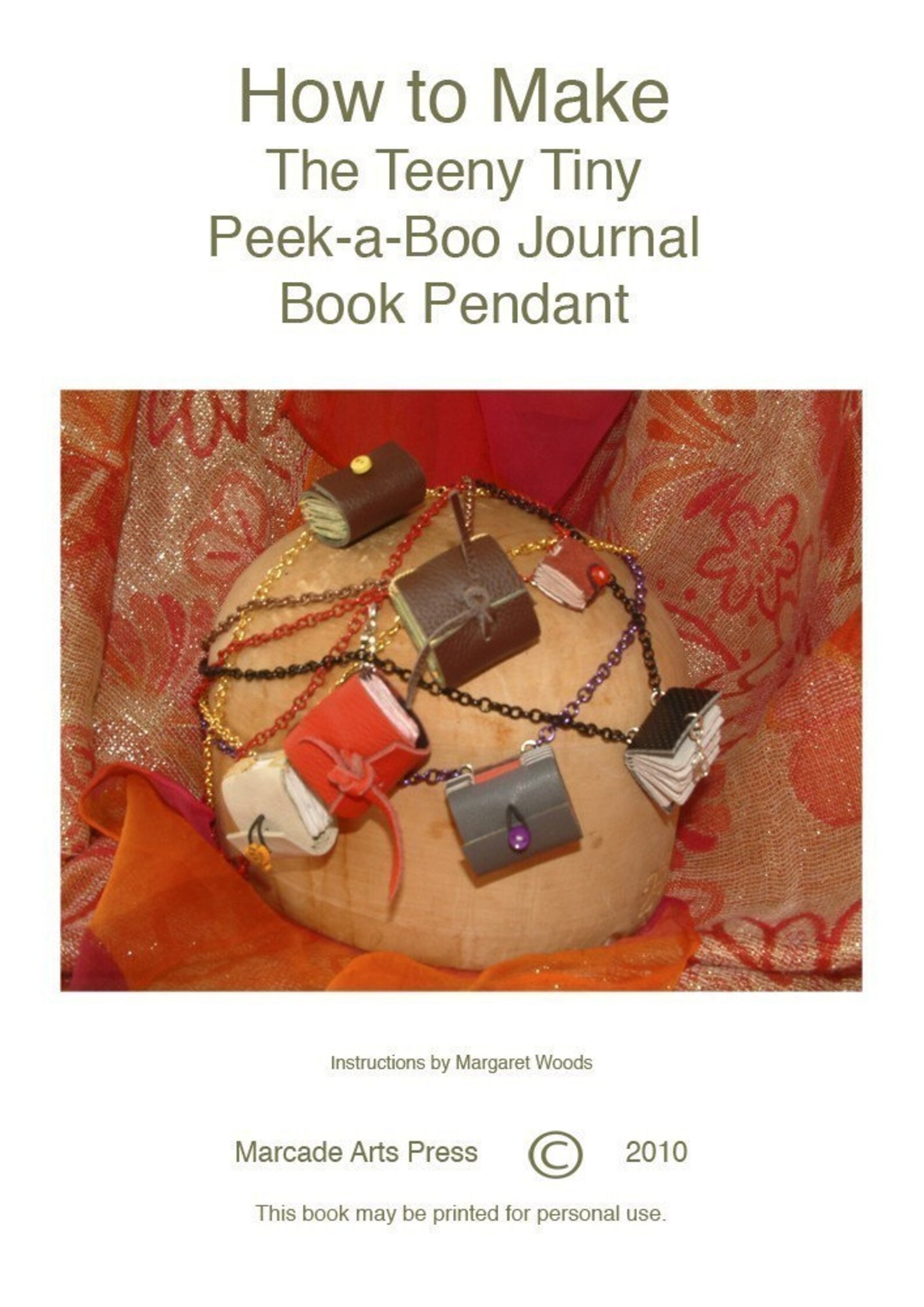 How to Make a Leather Book Necklace Pendant, Tutorial PDF, Instant Download, Bookbinding