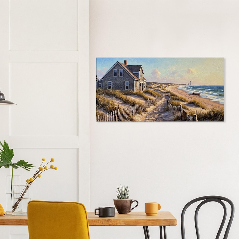 Cod Canvas Cape Cod Canvas Art - Cottage Path Meets the Sea - Etsy