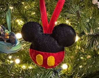 Mickey Mouse Felt Christmas Ornament