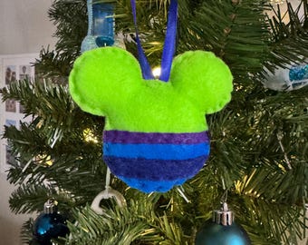 Filcowa ozdoba świąteczna inspirowana Toy Story Alien