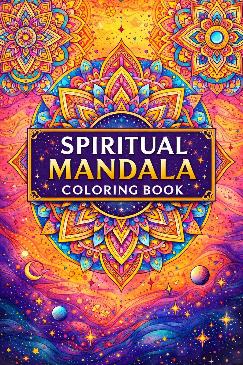 Modern Spiritual Mandalas Adult Coloring Book for Relaxation, Mindfulness & Inner Peace image 1