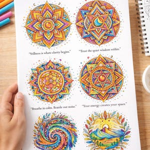 Modern Spiritual Mandalas Adult Coloring Book for Relaxation, Mindfulness & Inner Peace image 3