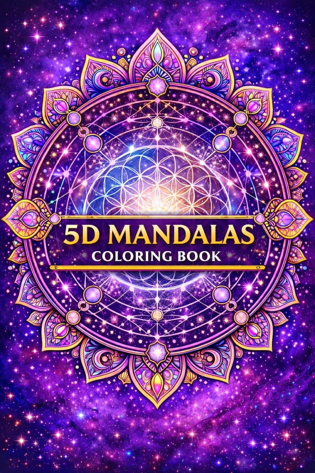 5d Geometry 5D Mandala Coloring Page | Sacred Geometry Cosmic Art (digital Download ...