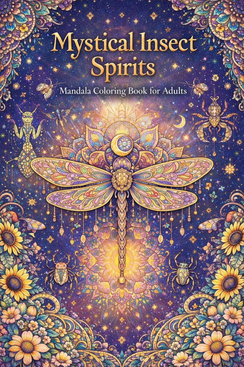 Mystical Nature Spirits – Sacred Insects & Floral Mandalas | Adult ...