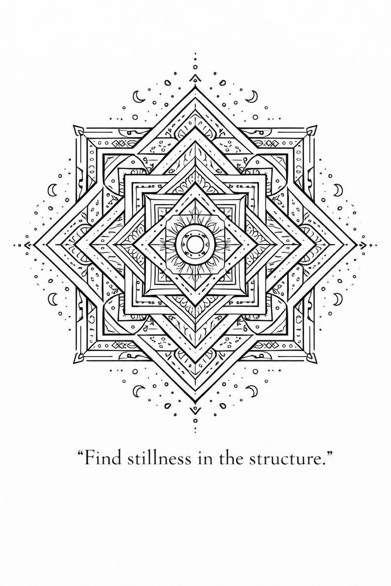 Modern Spiritual Mandalas Adult Coloring Book for Relaxation, Mindfulness & Inner Peace image 4