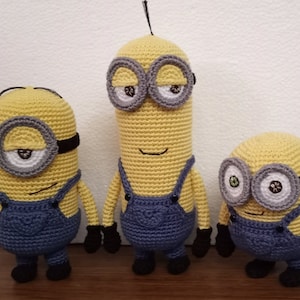 Handgemachte Häkelarbeit Minions: Bob, Kevin, Stuart - Ich einfach Unverbesserlich